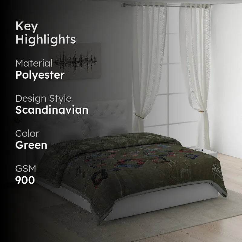 Monte Carlo Mystic Meadow Blanket (Green) - 900 GSM media 2