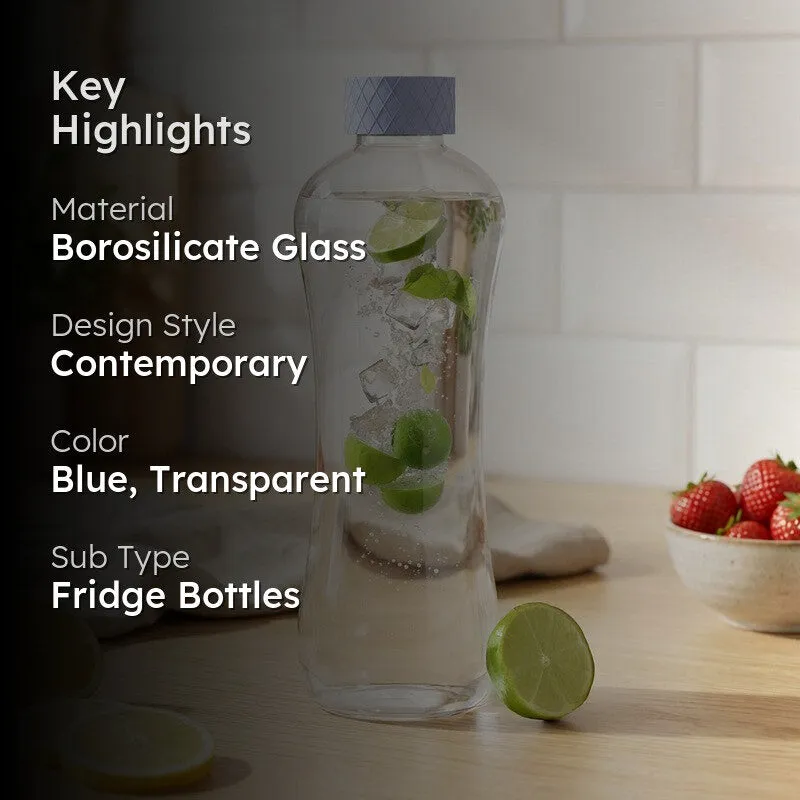 Rioware Active Pour Water Bottle (Blue & Transparent) -1000 mL media 2