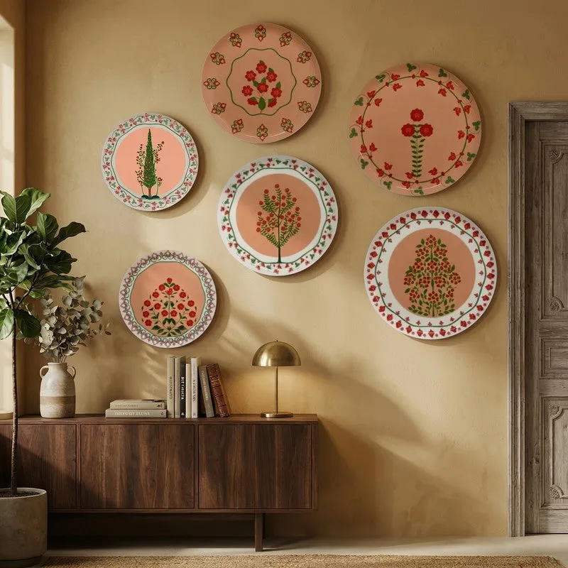 Botanical Royale Metal Wall Plates - Set Of Six media 1