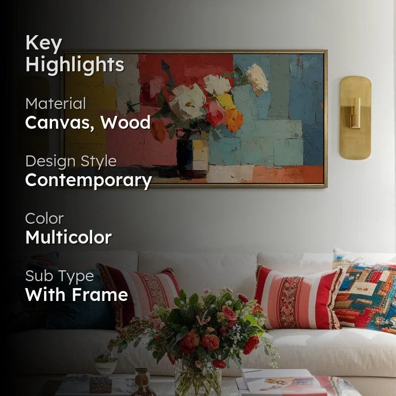 Florique Canvas Wall Painting With Frame media 2