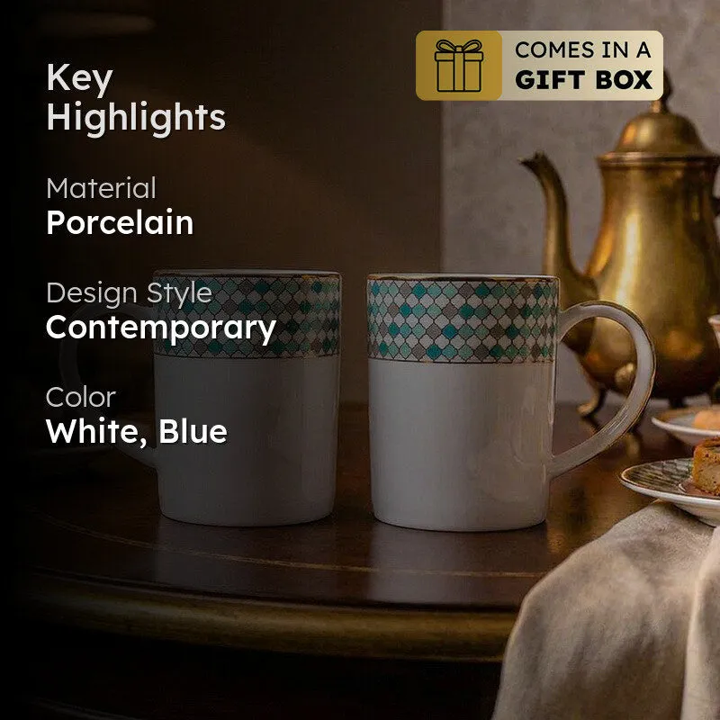 Christolite 24k Gold Brushed Porcelain Coffee Mug (300 mL Each) - Six Piece Set media 2