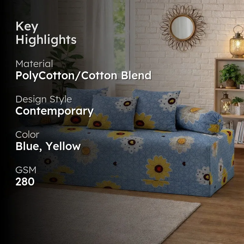 Blosyn Printed Diwan Set - Six Piece Set media 2