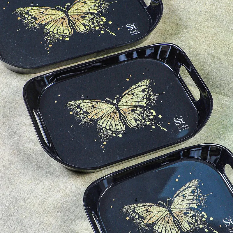 Papilon Shimmer Melamine Serving Tray - Set Of Three media 4