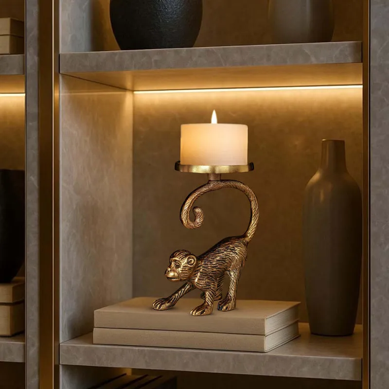Golden Monkey Candle Holder media 8