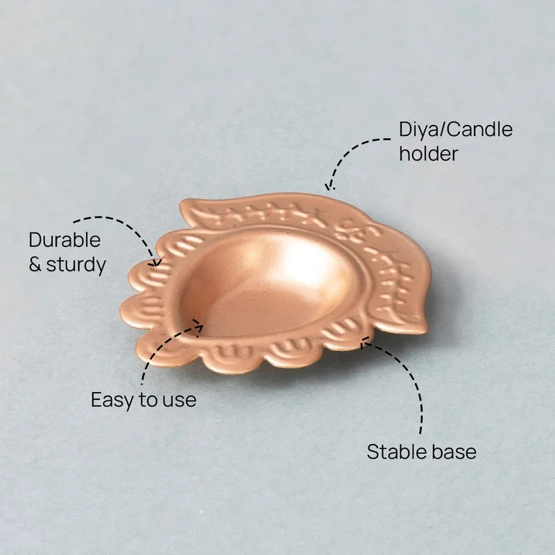 UtsavShimmer Metal Diyas - Set Of Six media 5