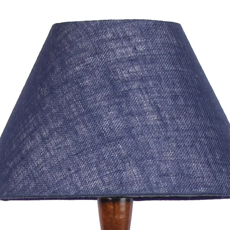 Hima Vintage Wooden Floor Lamp With Jute Shade - Blue media 7