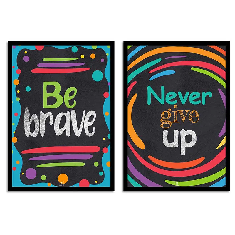 Never Give Up Wall Art - Set Of Two media 5