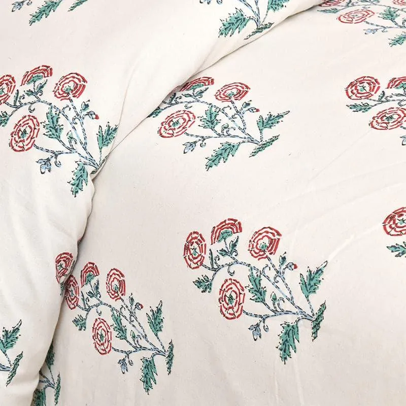 Tamiksha Printed Cotton Bedsheet (Red) - 160 TC media 3