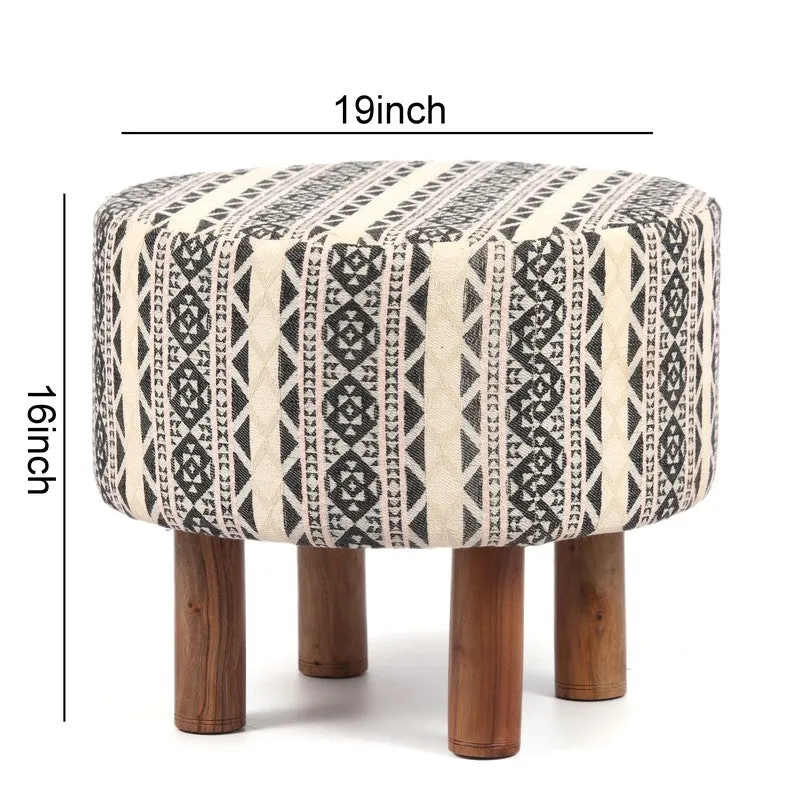 Mverix Acacia Wooden Ottomans - Multicolor media 11