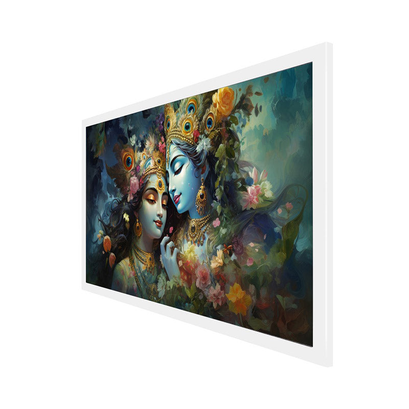 Beloved Pair Radha Krishna Wall Painting media 4