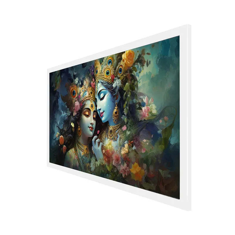Beloved Pair Radha Krishna Wall Painting media 4
