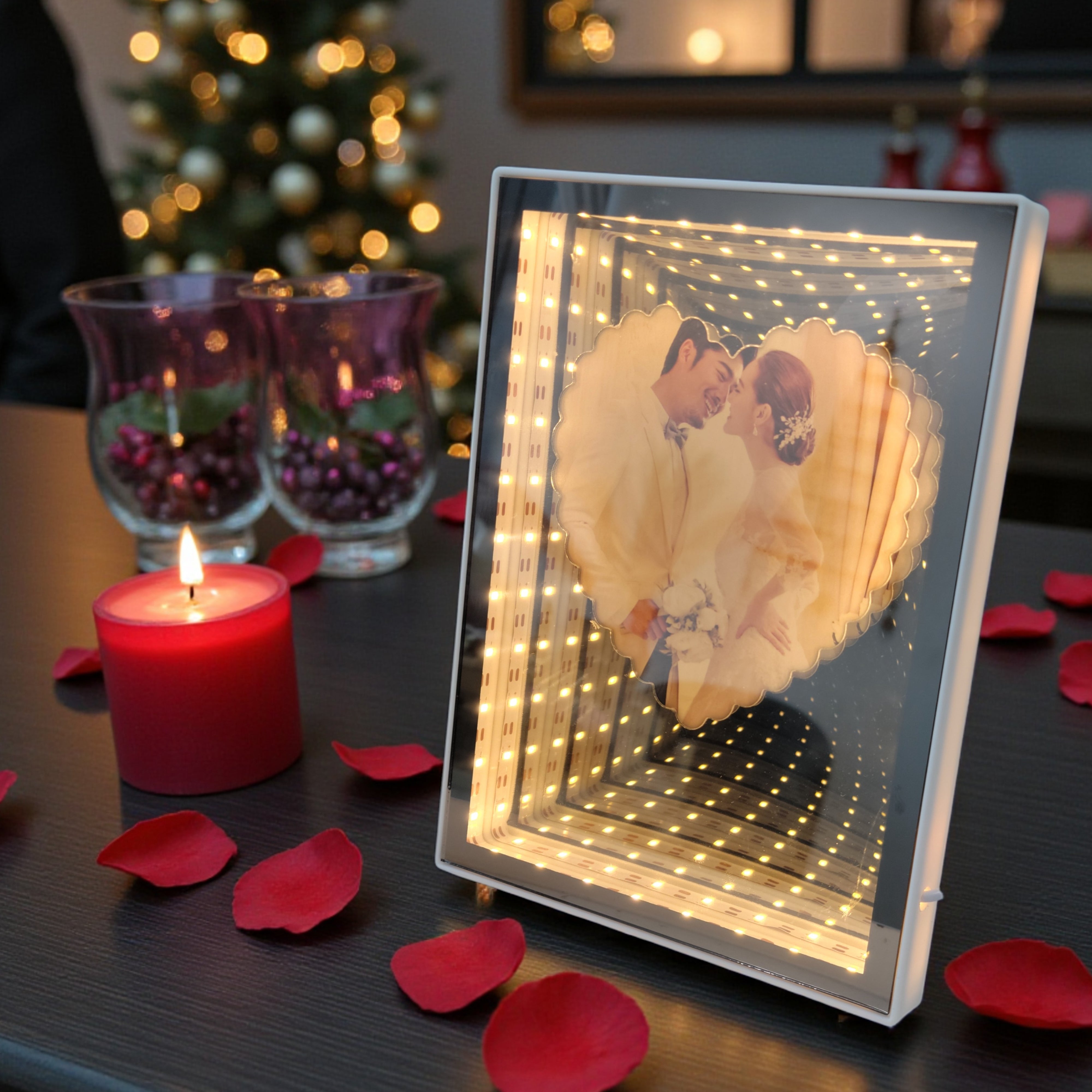 Cupid Hollow Glow Plastic Photo Frame - Black media 3