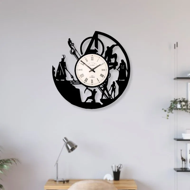 Astronyx Steel Analog Wall Clock - Black media 3