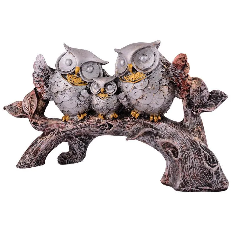 Hoot & Co. Painted Polyresin Show Piece - Silver media 4