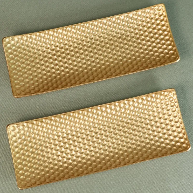 DecorNest Accent Tray (Gold) - Set Of Two media 4