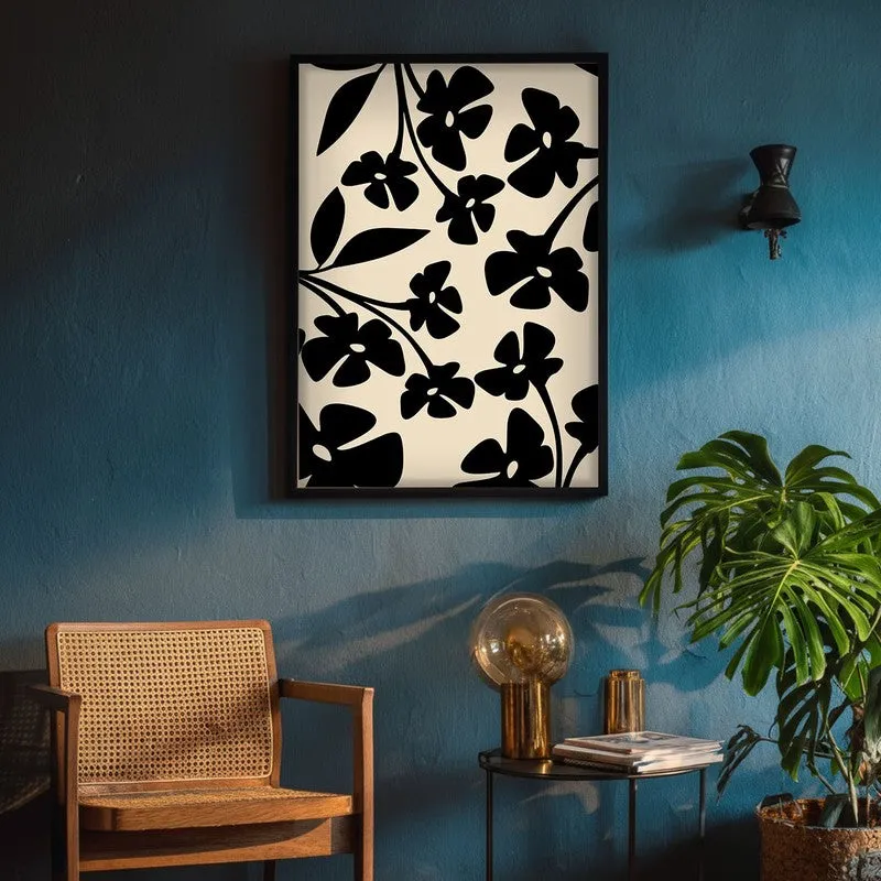 Noir Garden Canvas Wall Painting With Black Frame media 8