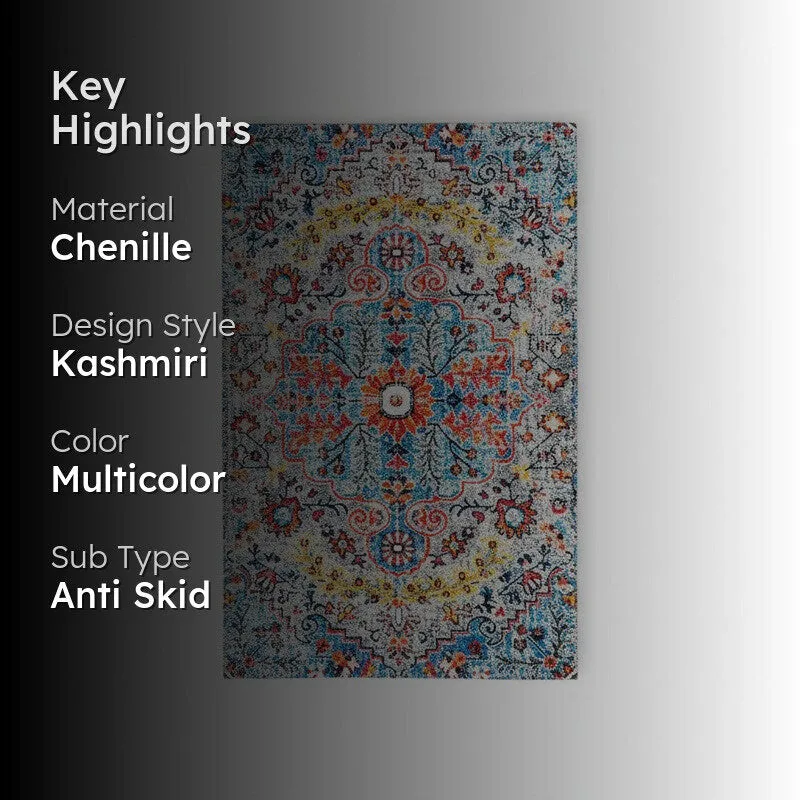 Urban Space Boho Chenille Carpet - Multicolor media 2