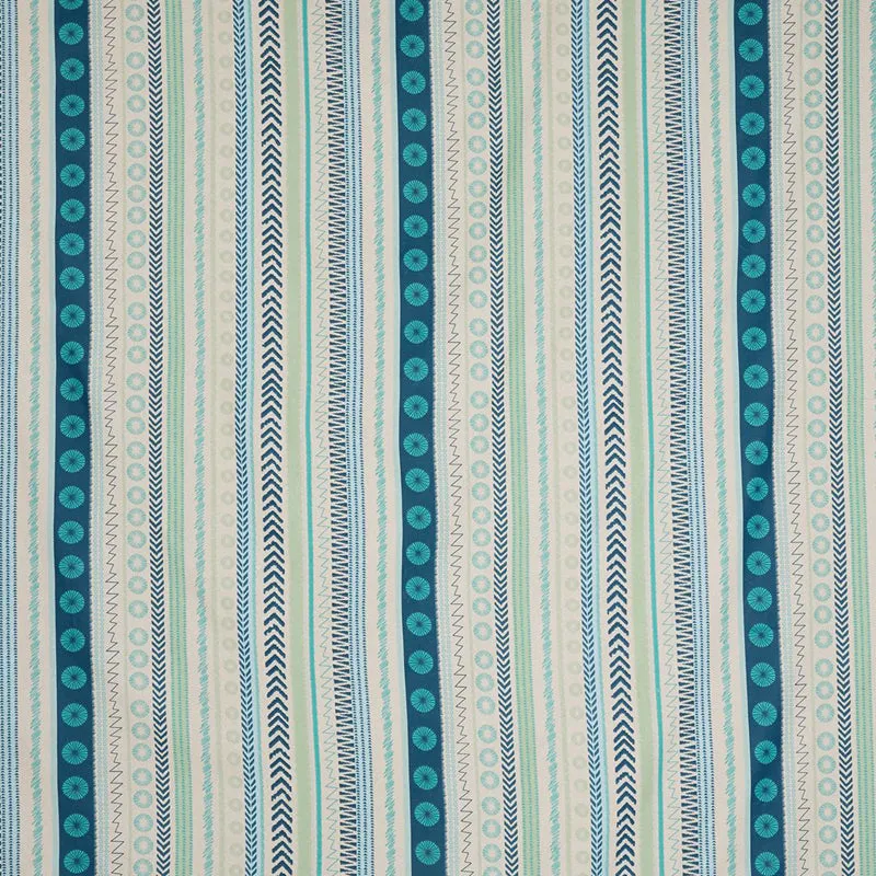 Florelle Strips Cotton Bedsheet (Blue) - 144 TC media 4