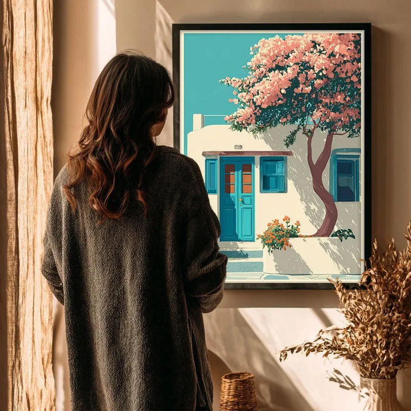Blossom Tree Canvas Wall Painting - Black Frame media 4
