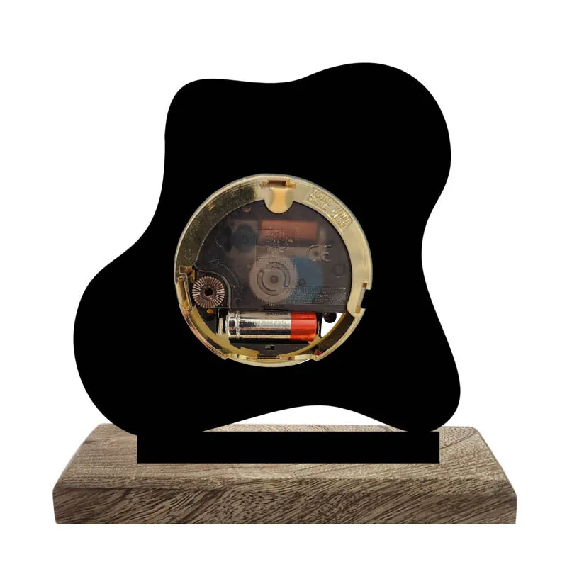 Metamorphosis Iron & Mango Wood Table Clock media 4