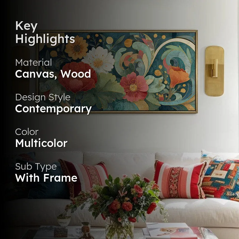 Botanical Grace Canvas Wall Painting With Frame media 2