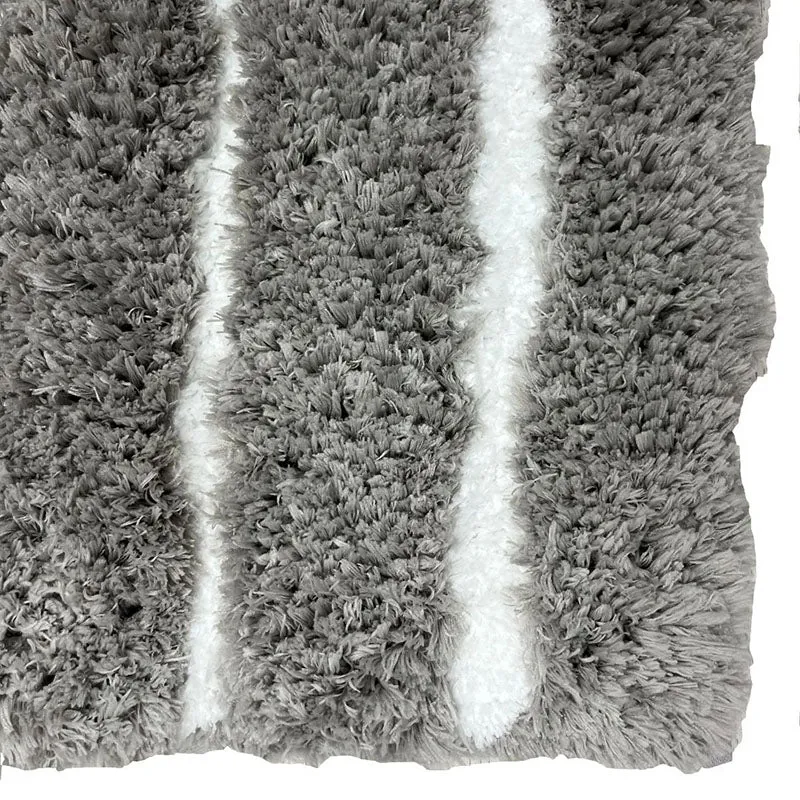 Nautica Riviera Lines Striped Anti-Skid Bath Mat - Light Grey media 4