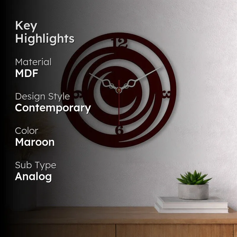 Spiral Loop Wooden Wall Clock media 2