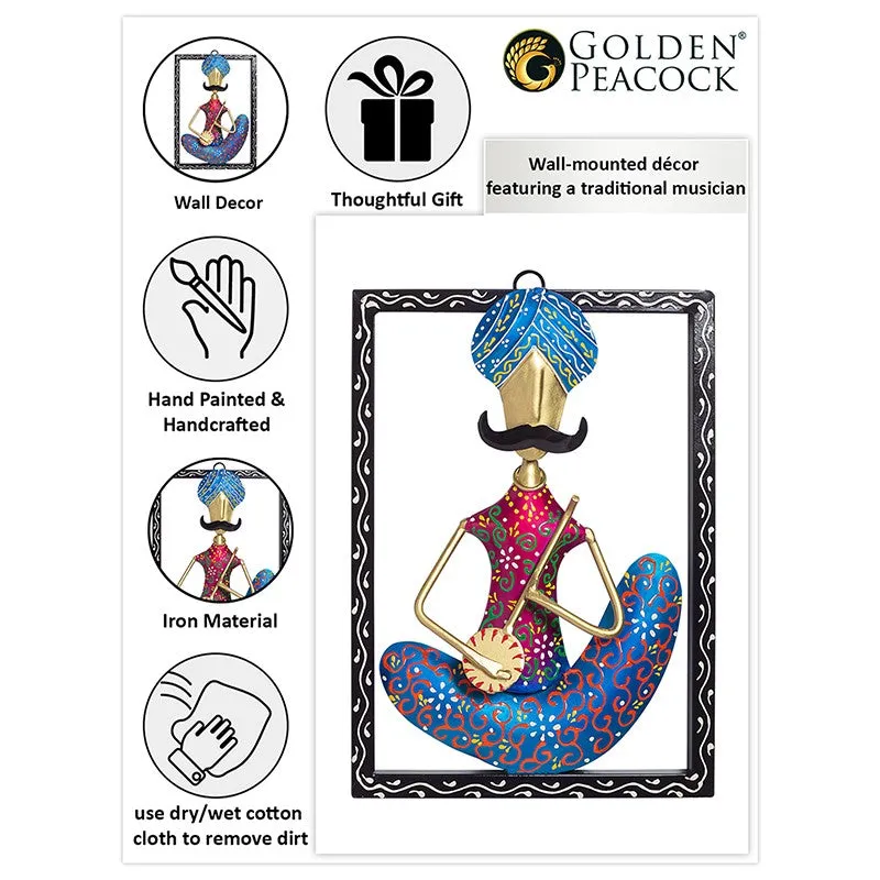 Folkart Iron Wall Accent - Blue,Maroon media 3