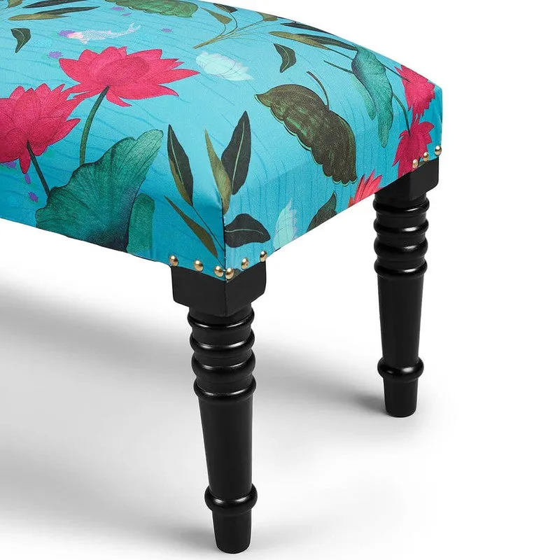 India Circus Sheesham Wood Blossomy Mosaic Wooden Bench media 5