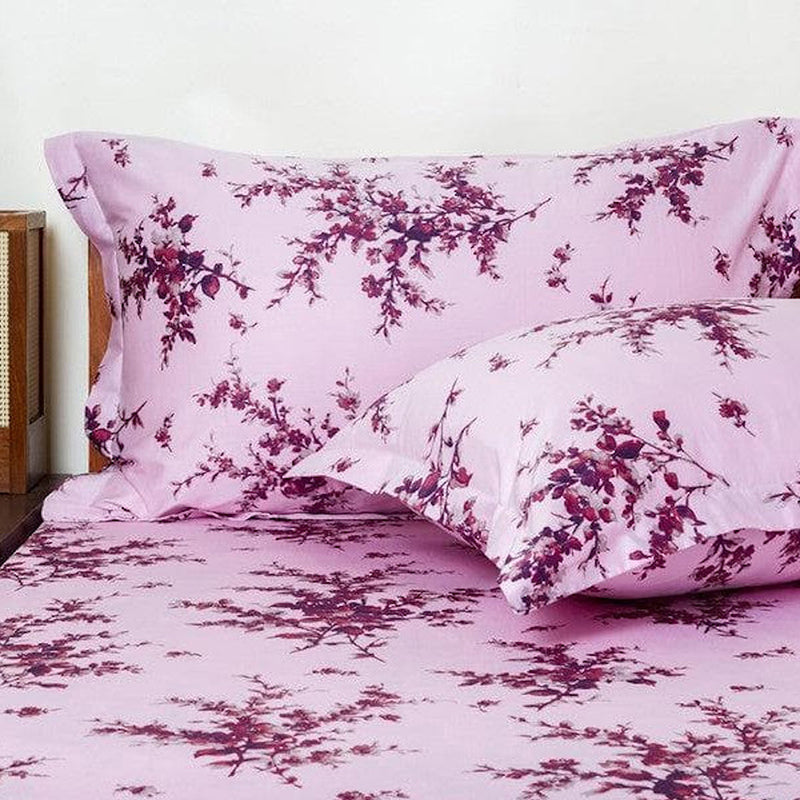 Parul Printed Cotton Bedsheet (Pink) - 300 TC media 5