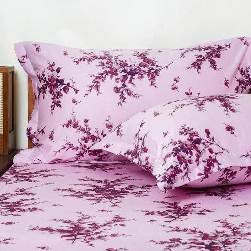 Parul Printed Cotton Bedsheet (Pink) - 300 TC media 5