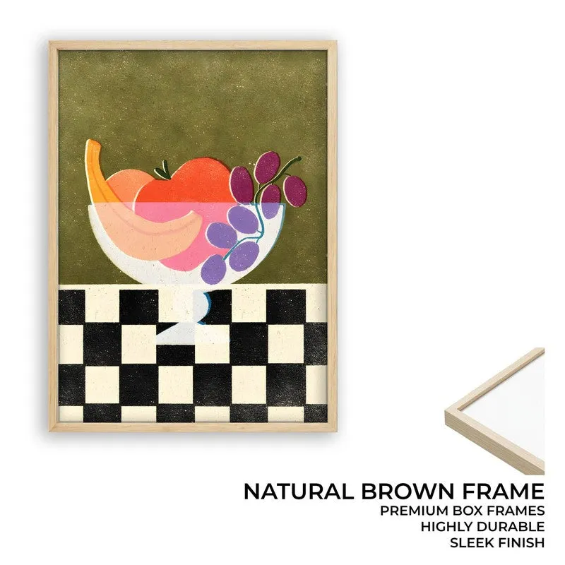 Check Bowl Archival Canvas Wall Art - Brown media 9