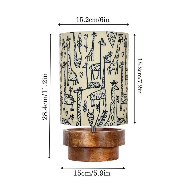 ZenGlow Nordic Style Wooden Table Lamp - Beige,Brown media 7