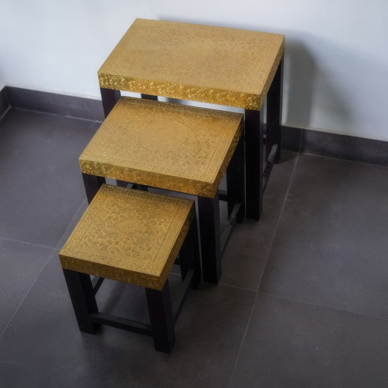 Zanar Handcrafted Mango Wood - Set Of Three media 7