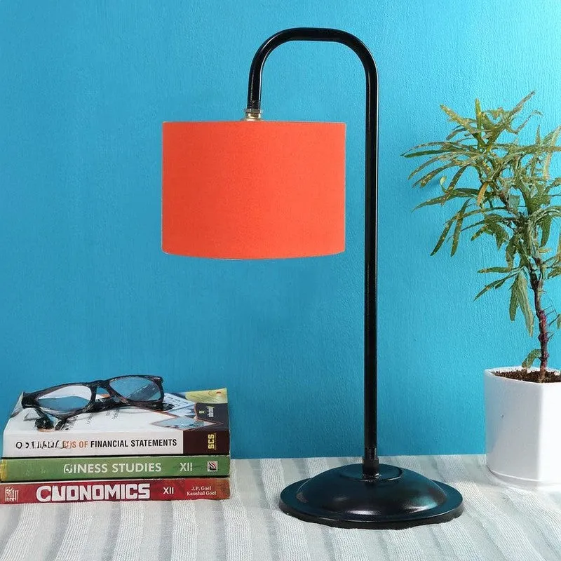 Flynn Arch Fabric Table Lamp - Orange,Black media 3