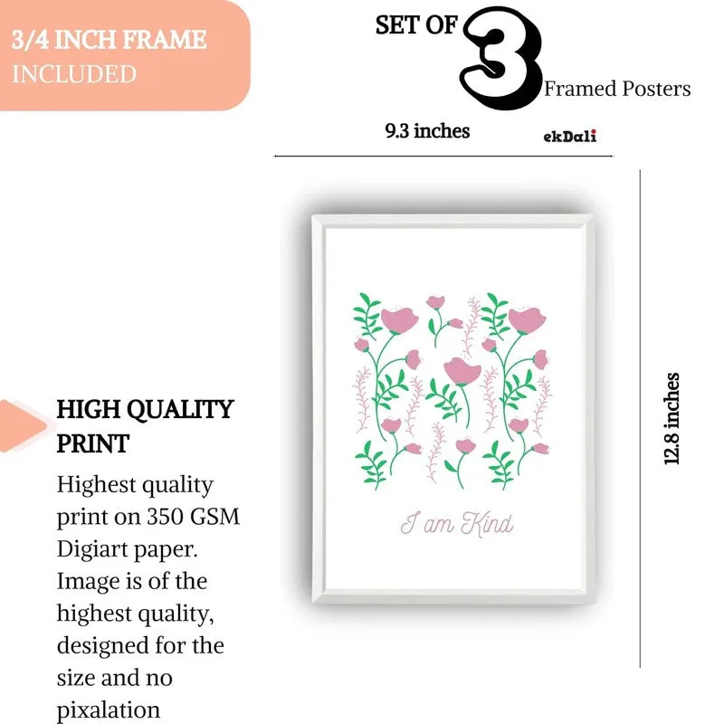 Petal Promises Paper Wall Painting With Frame - White media 9