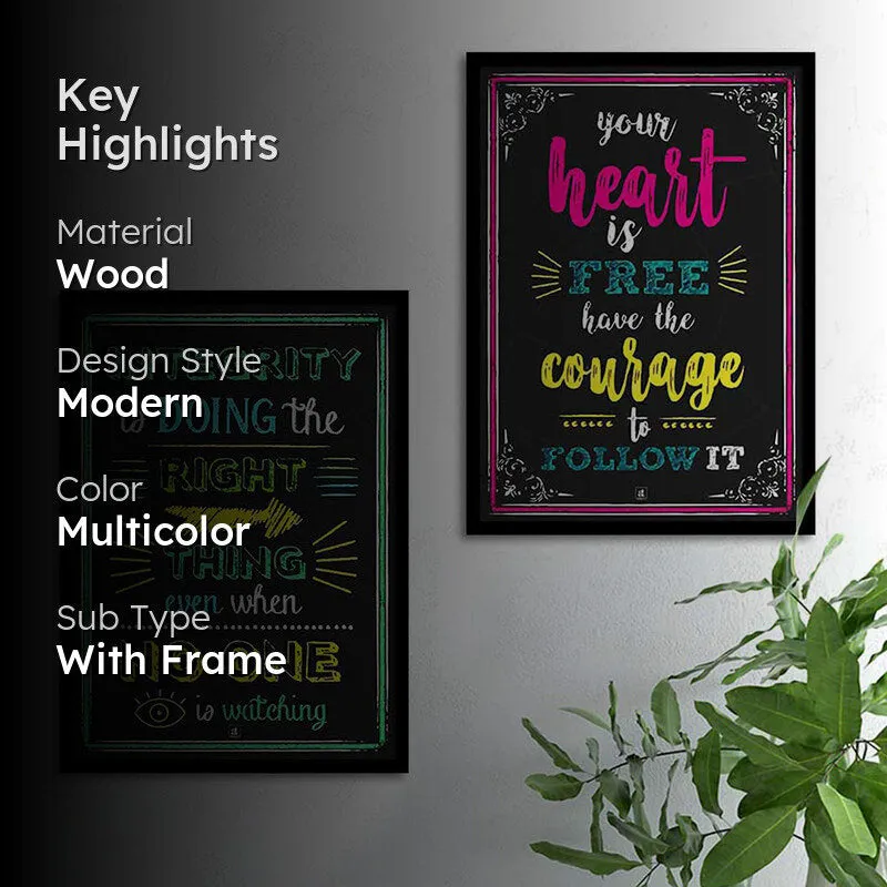 Heart & Courage Wall Art - Set Of Two media 2