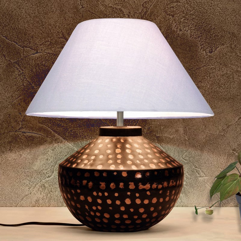HaloBeam Innovative Metal Table Lamp - White,Brown
