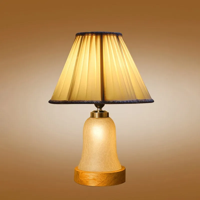 Zoravelle Pleated Wooden Table Lamp - OffWhite media 7
