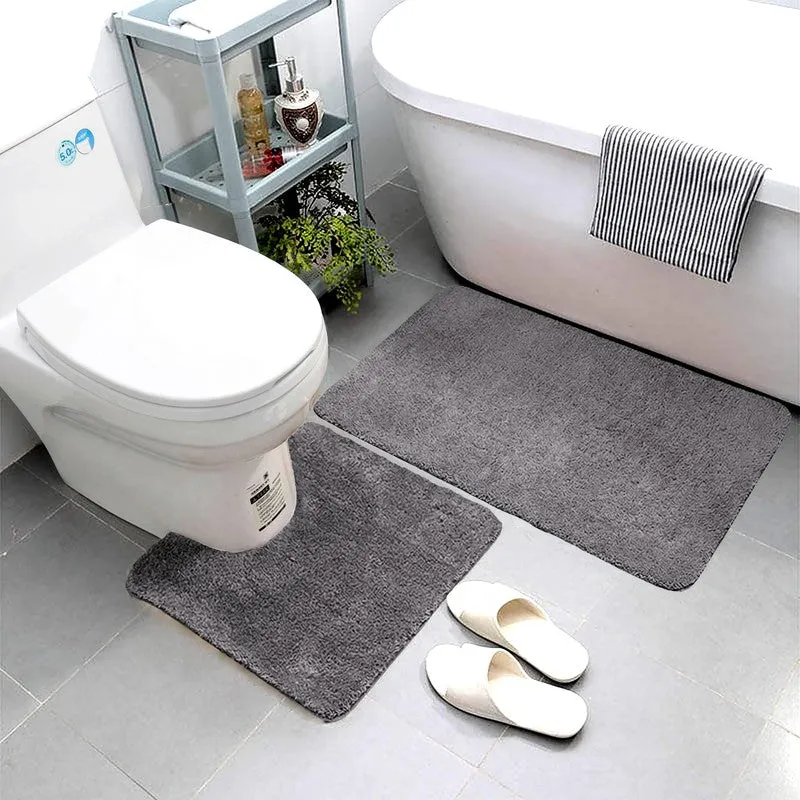 BathEase I Anti Skid Bath Mats (Grey) - Set of Two media 4