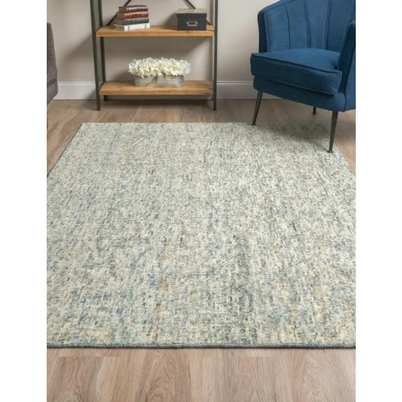 Handloom Hand Tufted Harmony Wool Rug - Blue & Brown media 3