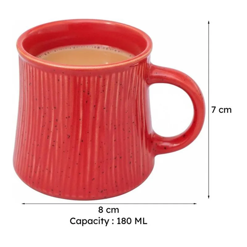 Carmila Ceramic Tea Cup (180 mL)/Red) media 7
