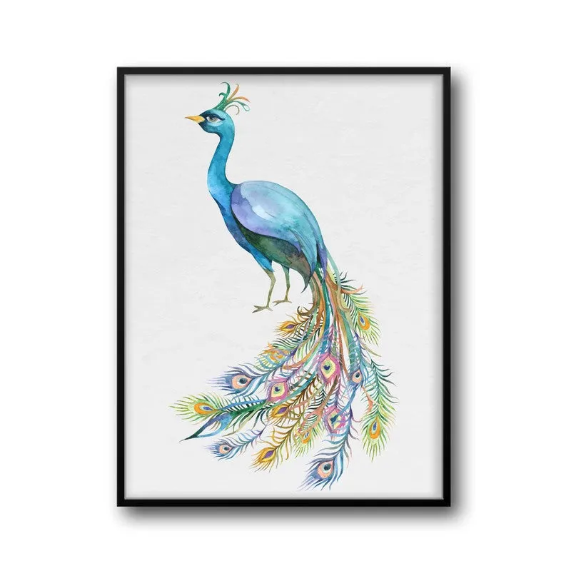 Fragile Peacock Archival Paper Wall Art With Frame media 6