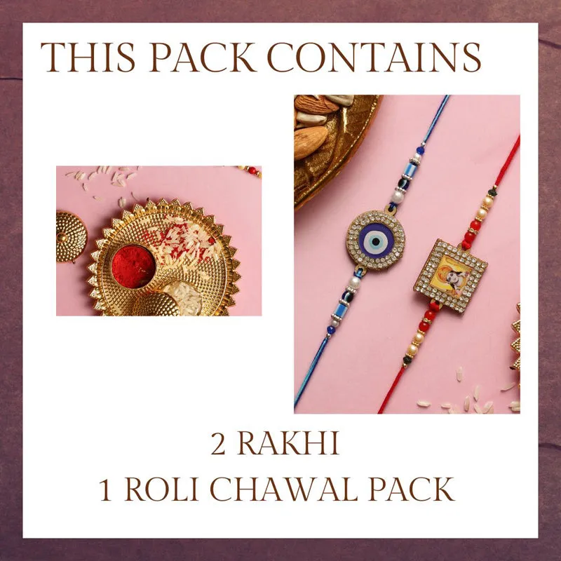 Shri Ram Rakhi with Roli Chawal - Three Piece Set media 4