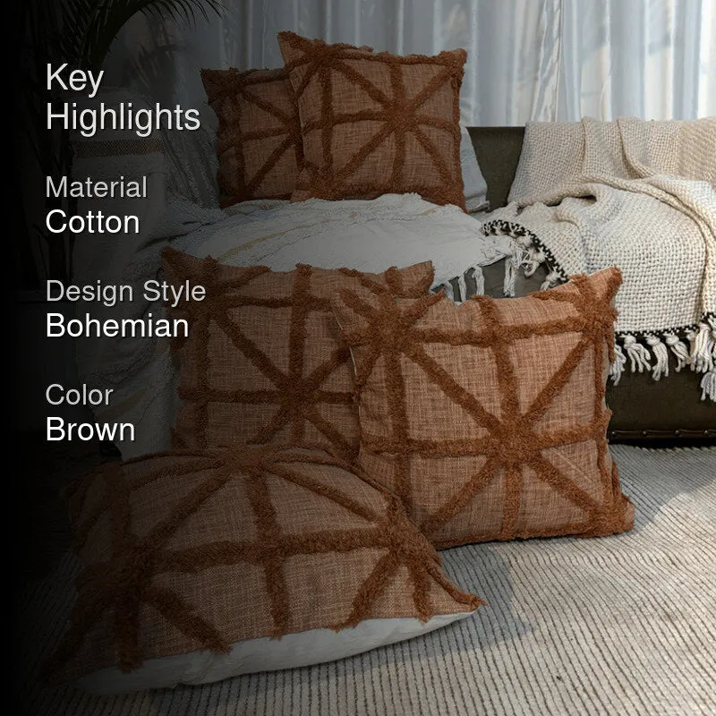 Terra Weft Tufted Cushion Cover Set - Set Of Five media 2