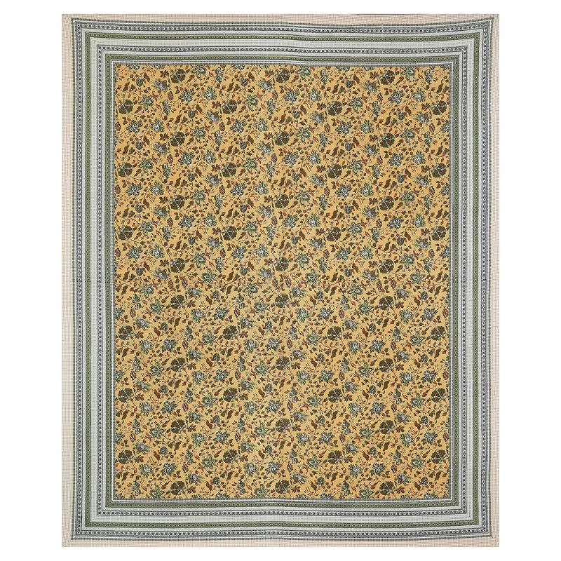 Vishala Ethnic Cotton Bedsheet (Yellow) - 180 TC media 4