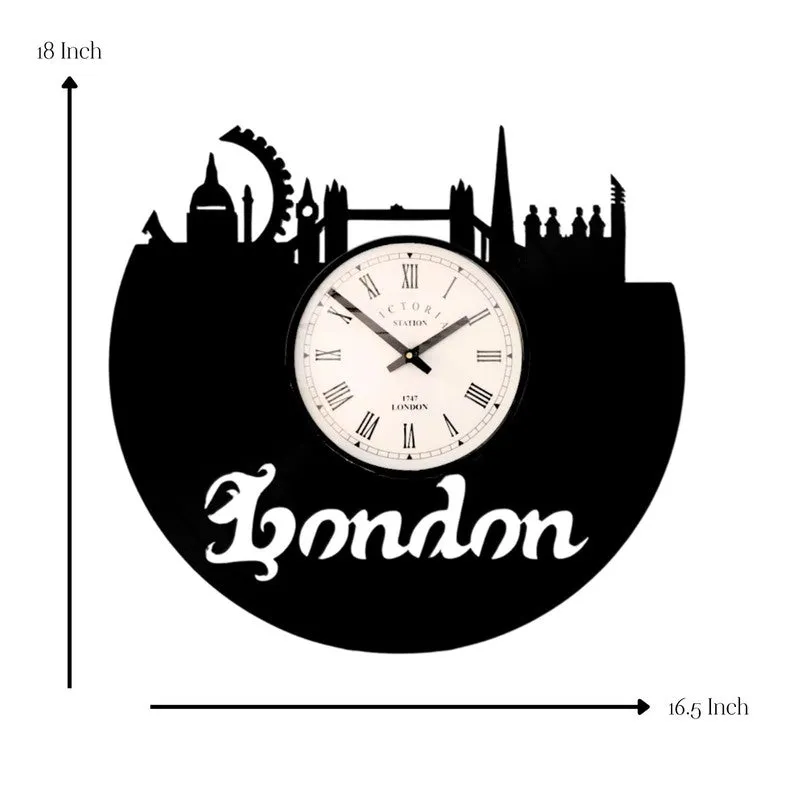 London City Steel Analog Wall Clock - Black media 7