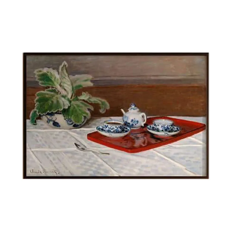 Tea Service By Claude Monet - Black Frame media 6