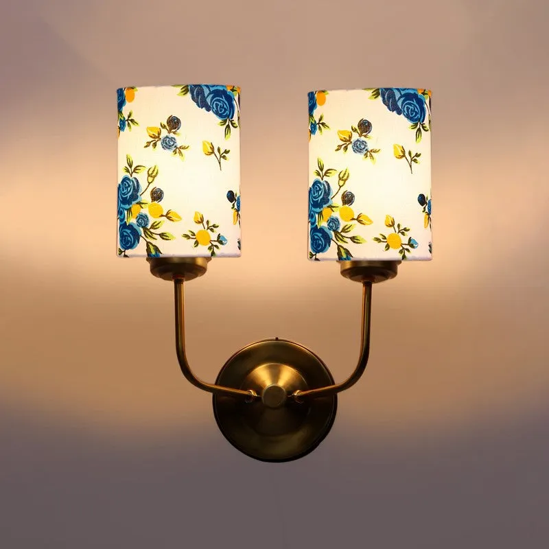 Floranira Fleur Duo Metal Wall Lamp - White,Blue media 6