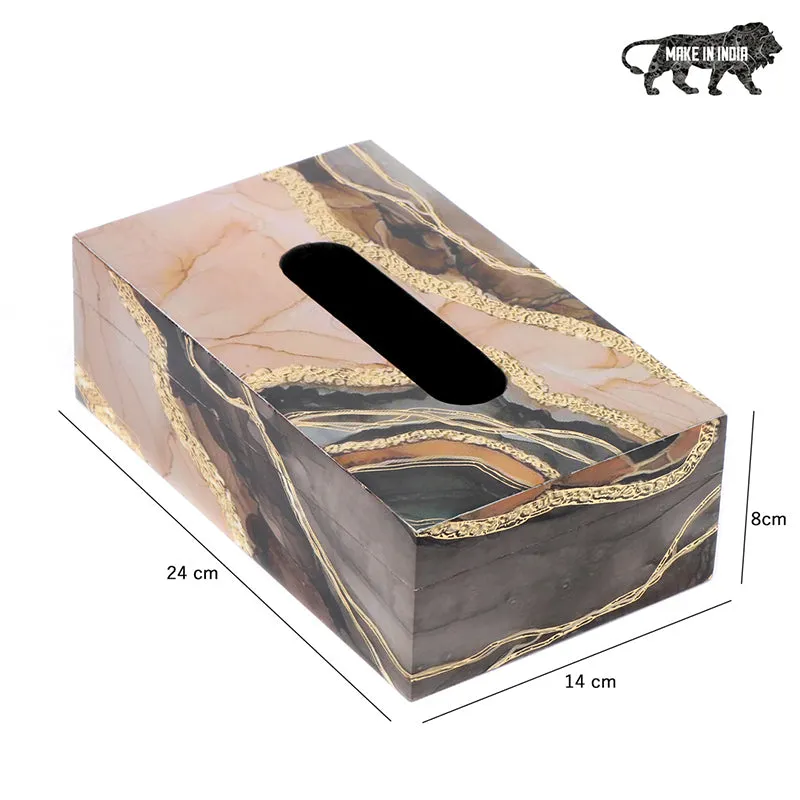 Stone Flow Serving Tray With Coaster - Nine Piece Set media 5